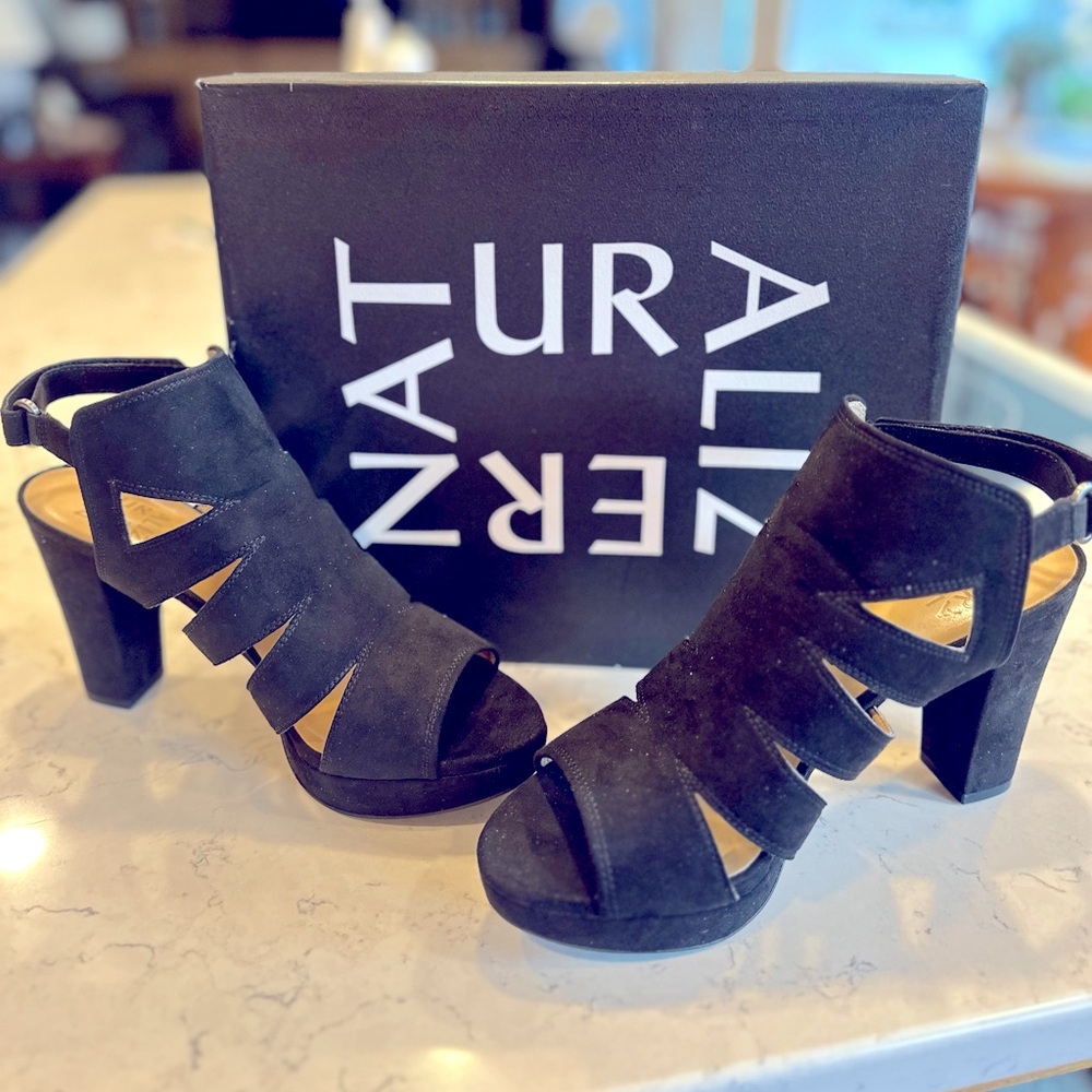 Naturalizer Black High Heel Sandals